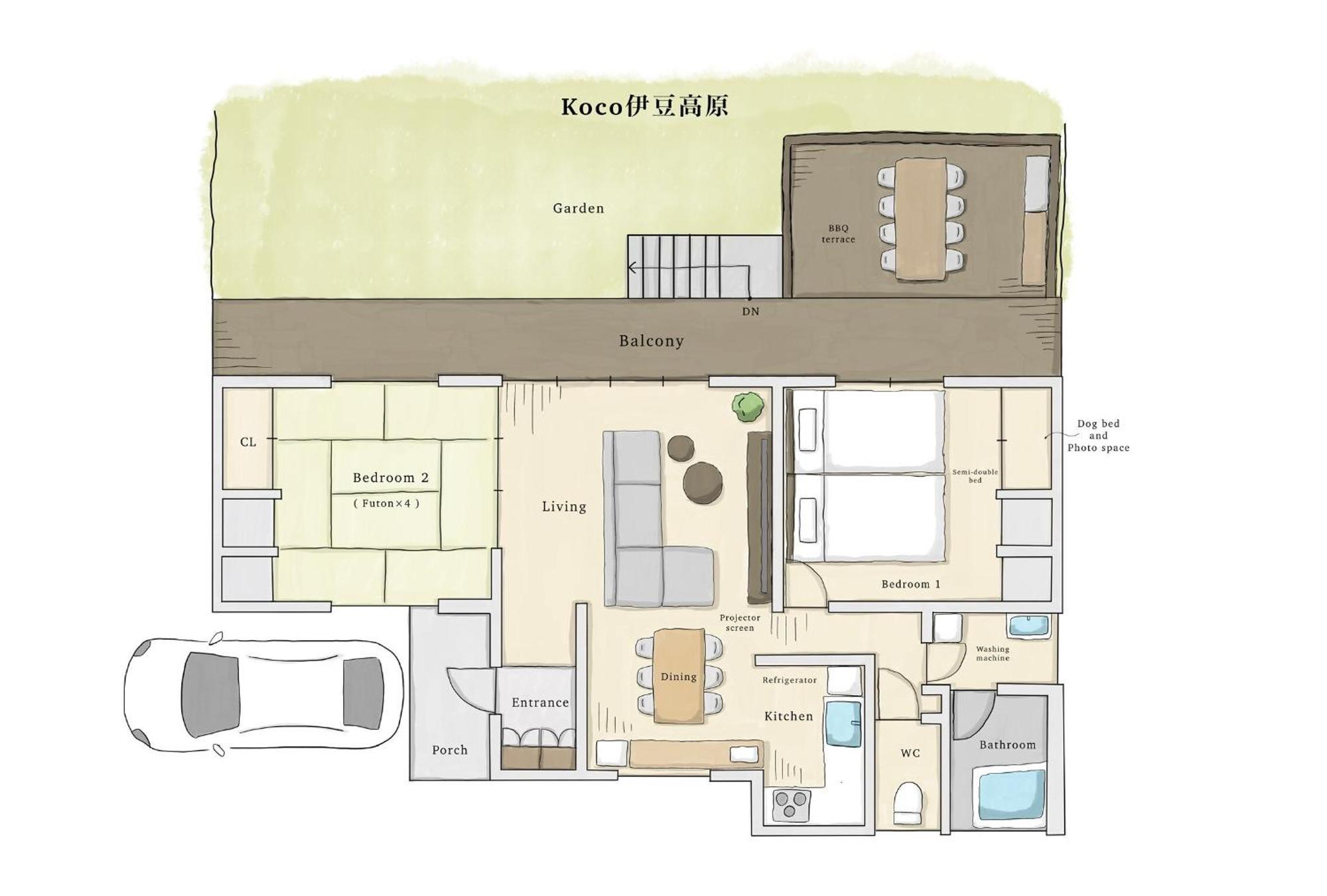 Koco伊豆高原 Villa Itō Eksteriør billede
